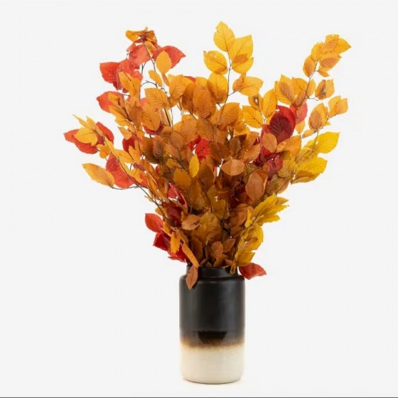 Bouquet de hêtre automnale stabilisé - feuillage naturel stabilisé - décoration intérieure - Deco-Vegetale