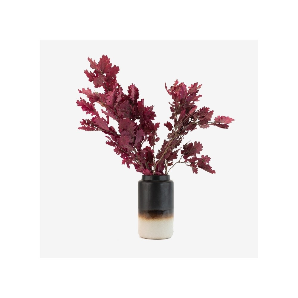 Bouquet de chêne stabilisé framboise - feuillage naturel stabilisé - décoration intérieure - Deco-Vegetale