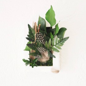 Cadre végétal stabilisé SWEET WILD — plantes et feuillages naturels stabilisés — Deco-Vegetale