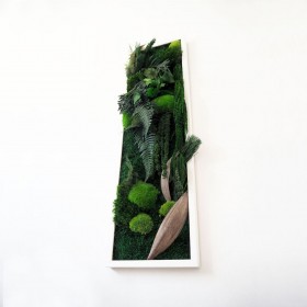 Grand tableau végétal 30 × 100 cm Harly Harvest en végétaux stabilisés