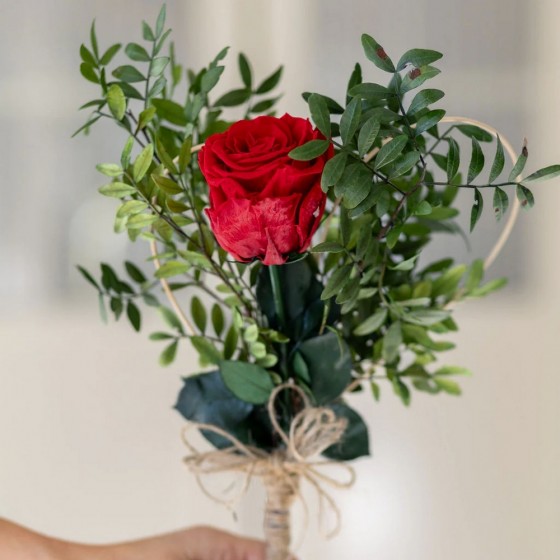 Rose préservée LA VIE EN ROSE - rose naturelle stabilisée - cadeau élégant - Deco-Vegetale