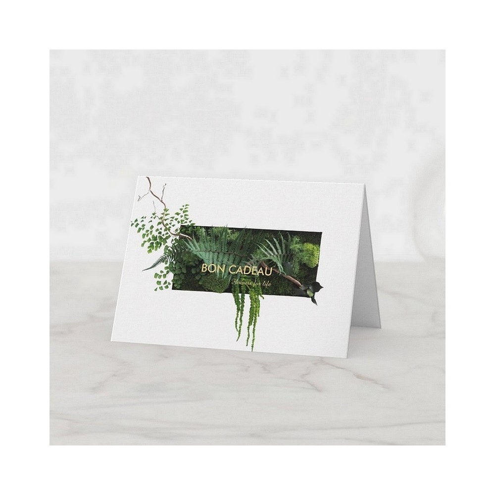 Bon cadeau décoration végétale — tableau végétal stabilisé au choix — Deco-Vegetale
