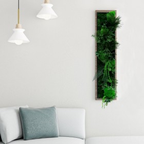 Tableau végétal stabilisé panoramique FLAMING PARROT  feuillages naturels stabilisés  décoration murale grand format