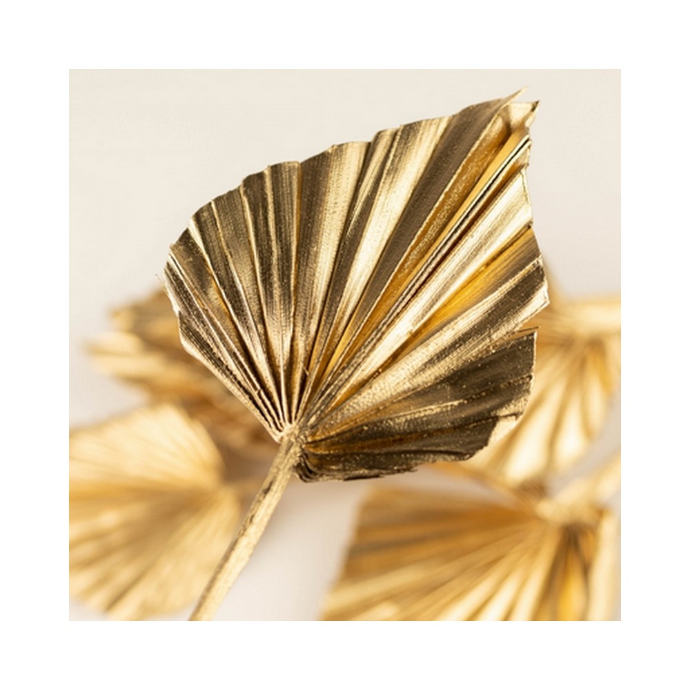 Bouquet de palm mini doré – éventails séchés glamour Deco-Vegetale