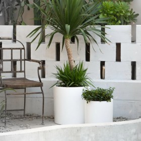 Pot rond PUK - pot décoratif intérieur - pour plantes stabilisées - Deco-Vegetale