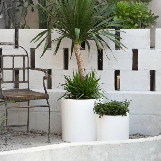 Pot rond PUK - pot décoratif intérieur - pour plantes stabilisées - Deco-Vegetale