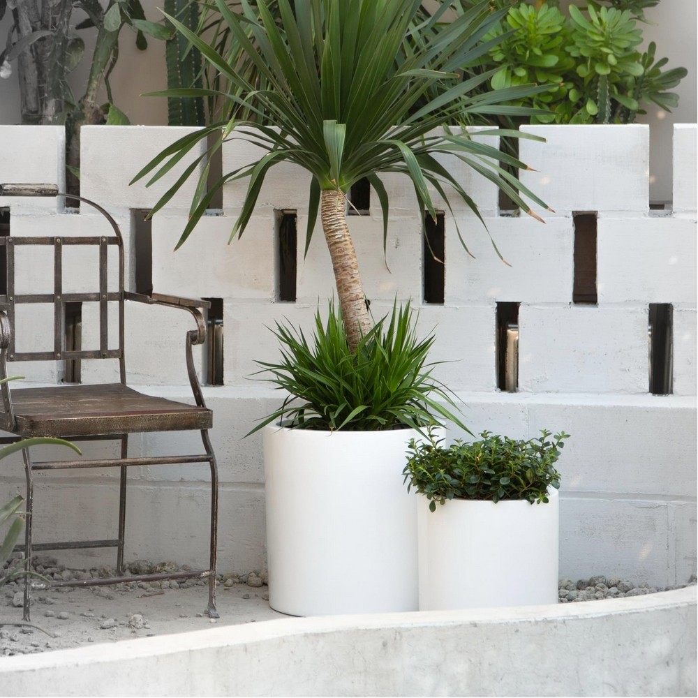 Pot rond PUK - pot décoratif intérieur - pour plantes stabilisées - Deco-Vegetale