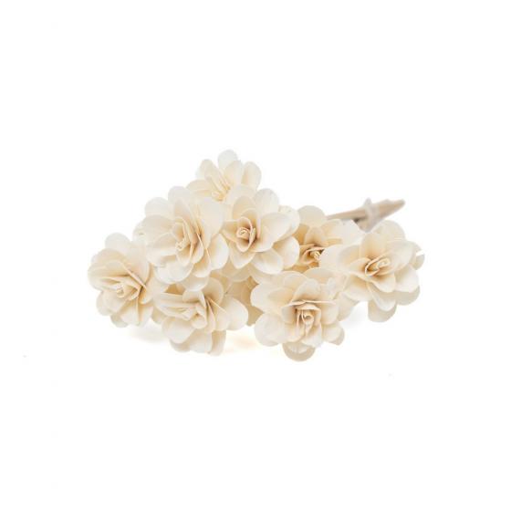 Fleurs de sola Rose des bois avec longues tiges en bois naturel