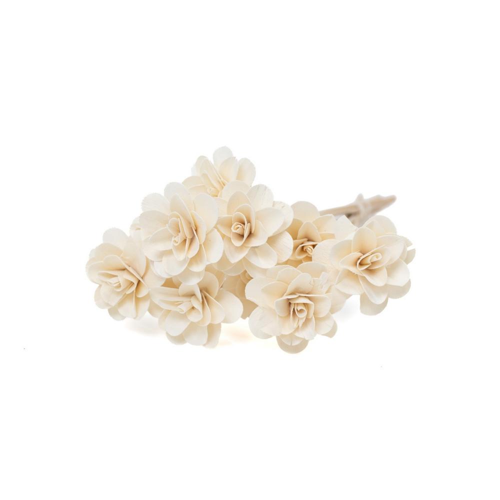 Fleurs de sola Rose des bois avec longues tiges en bois naturel