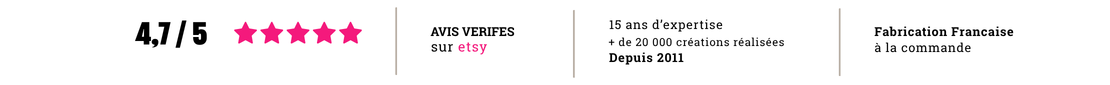 Avis clients Déco Végétale avec note de 4,7 sur 5 certifiés sur etsy et 15 ans d'expertise et fabrication française.