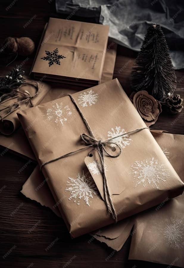 idée de paquet cadeaux en papier craft 