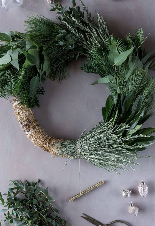modèle diy couronne de noel 